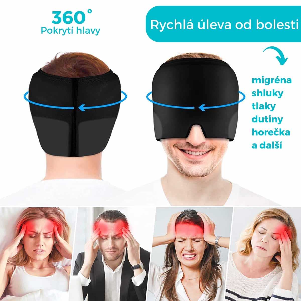 Čepice na migrénu a bolest hlavy - Headmask